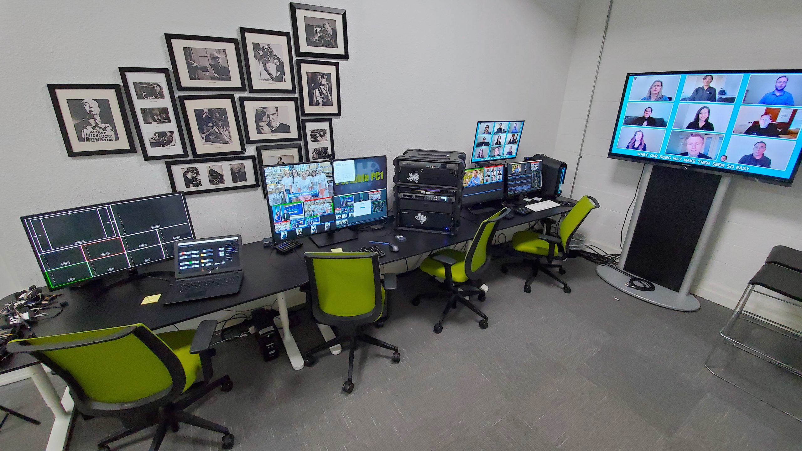 image of the streaming control room